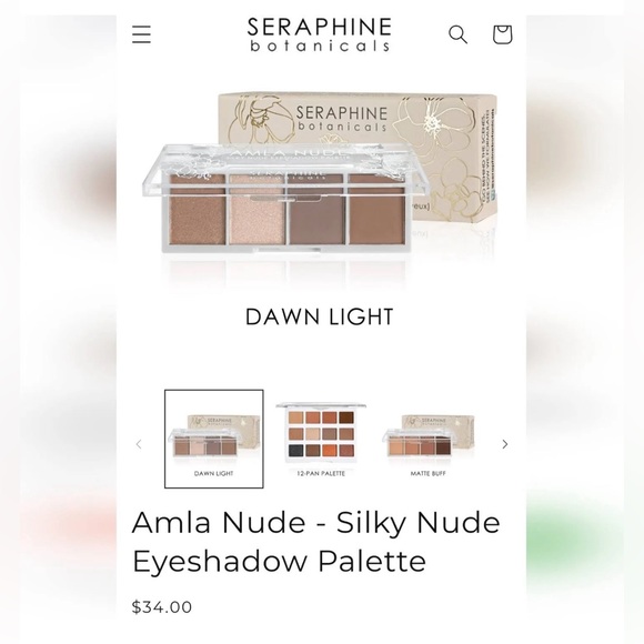 SERAPHINE’S Botanicals [2pc Cherimoya+Fig Lasting Lip Satin+Silky Nude Shadow’s] - Picture 11 of 16